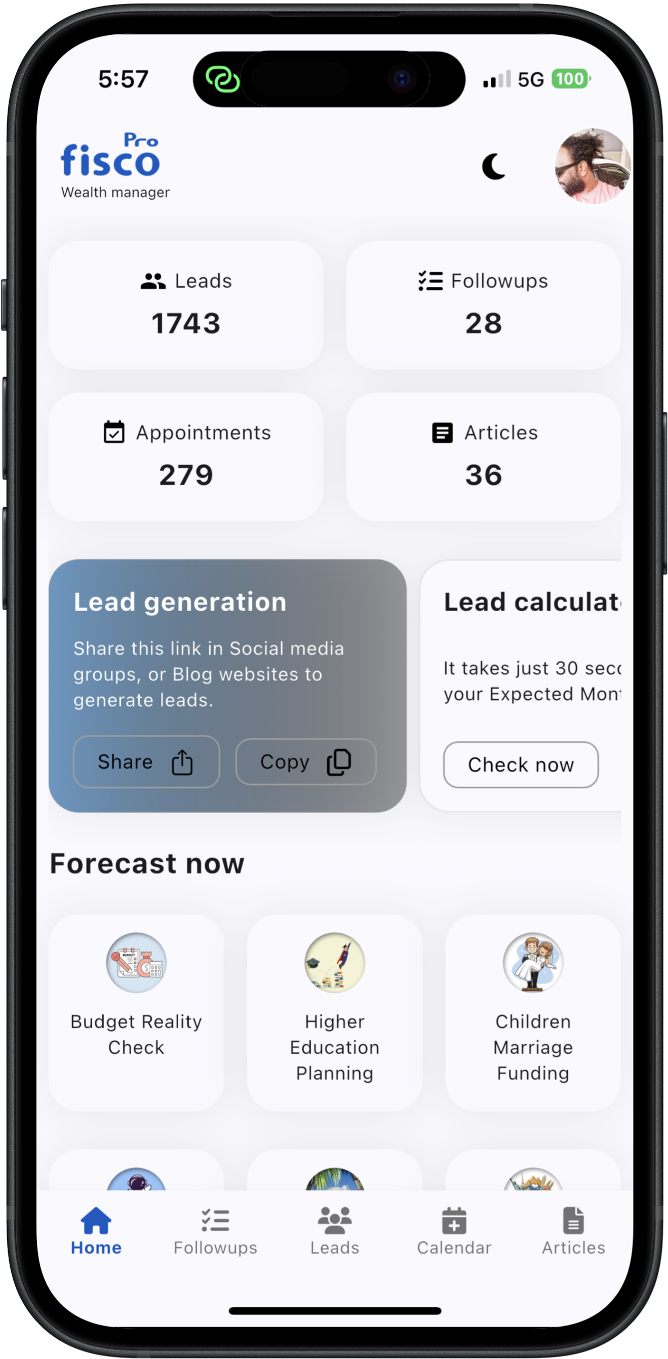 fisco pro sales funnel's home page